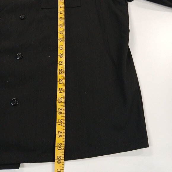 Longhorn Steakhouse Black Chef Coat Jacket Cook Employee Uniform Work 2XL NEW - Picture 3 of 7